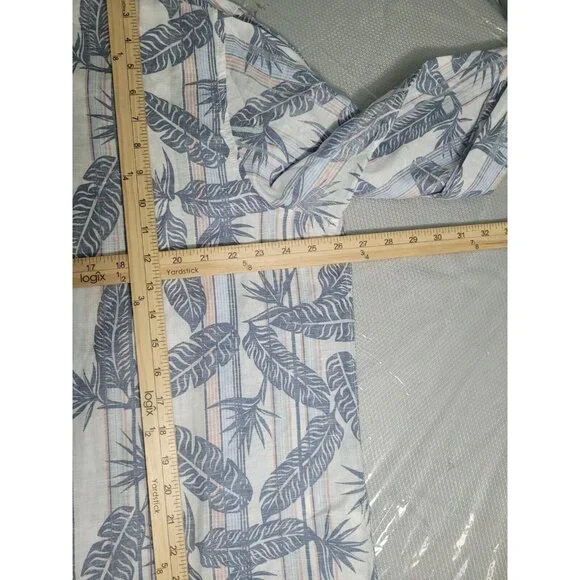 Caribbean Mens Shirt Size XL Long Sleeve Button Up White Linen Blend. NWT 37 - Picture 10 of 11